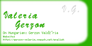 valeria gerzon business card